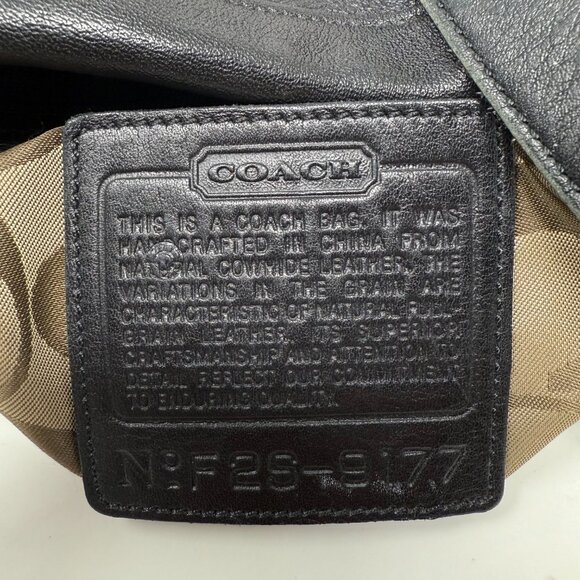 Coach Vintage Slim Legacy Slim Hobo Bag Black Leather Crossbody 9177 Handbag - Picture 7 of 9